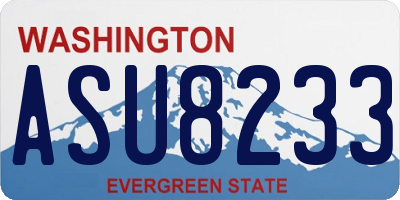 WA license plate ASU8233