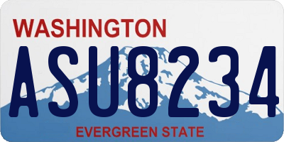 WA license plate ASU8234