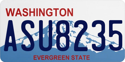 WA license plate ASU8235