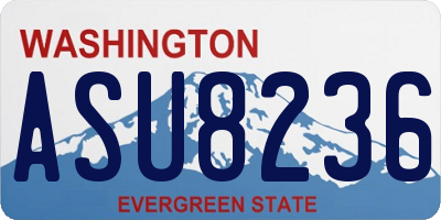 WA license plate ASU8236