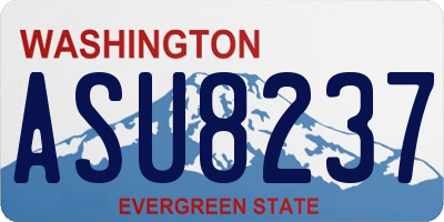 WA license plate ASU8237