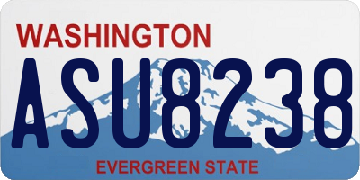 WA license plate ASU8238