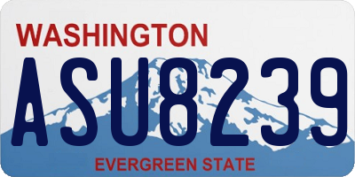 WA license plate ASU8239