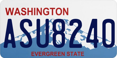 WA license plate ASU8240