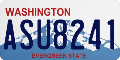 WA license plate ASU8241