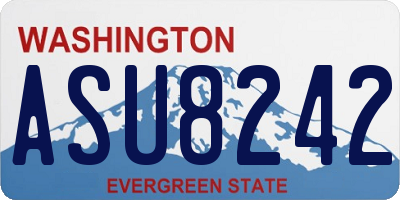 WA license plate ASU8242