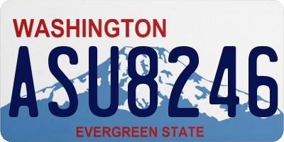 WA license plate ASU8246