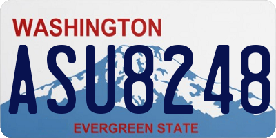 WA license plate ASU8248