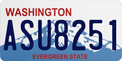 WA license plate ASU8251