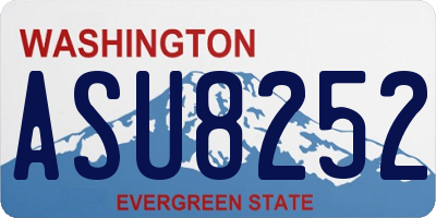 WA license plate ASU8252