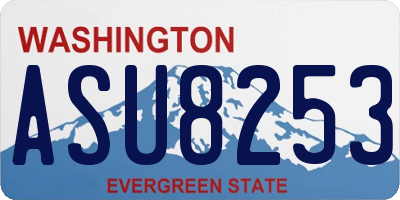 WA license plate ASU8253