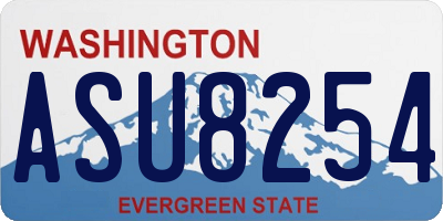 WA license plate ASU8254