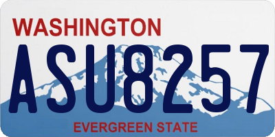 WA license plate ASU8257