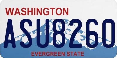 WA license plate ASU8260