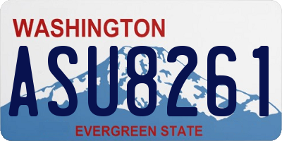 WA license plate ASU8261