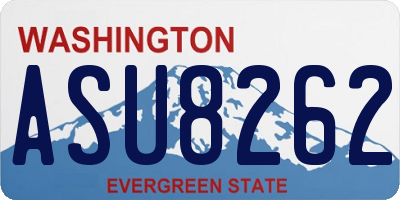 WA license plate ASU8262