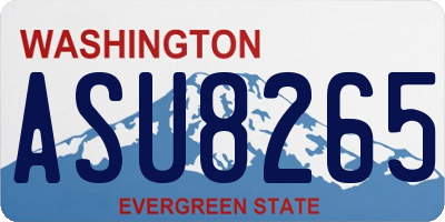 WA license plate ASU8265