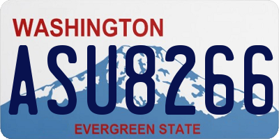 WA license plate ASU8266