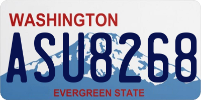 WA license plate ASU8268