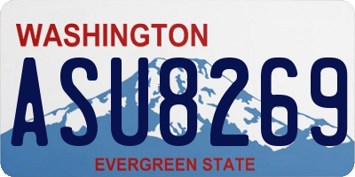 WA license plate ASU8269