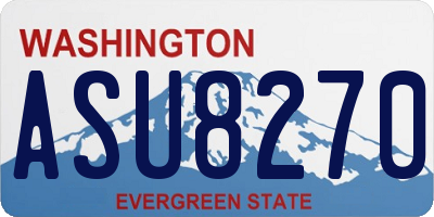 WA license plate ASU8270