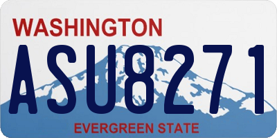 WA license plate ASU8271