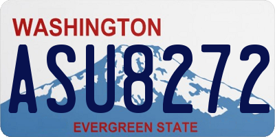 WA license plate ASU8272