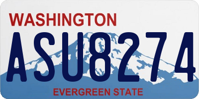 WA license plate ASU8274