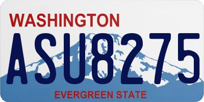 WA license plate ASU8275