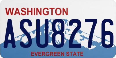 WA license plate ASU8276