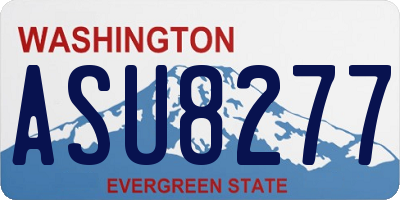 WA license plate ASU8277
