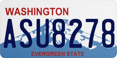 WA license plate ASU8278