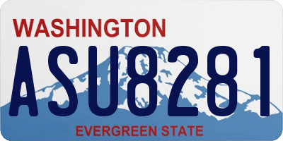 WA license plate ASU8281