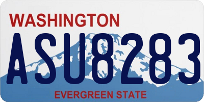 WA license plate ASU8283