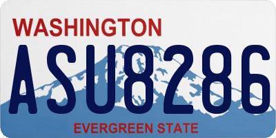 WA license plate ASU8286
