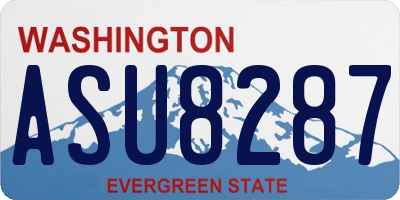 WA license plate ASU8287