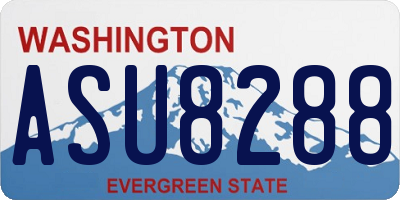 WA license plate ASU8288