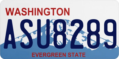 WA license plate ASU8289