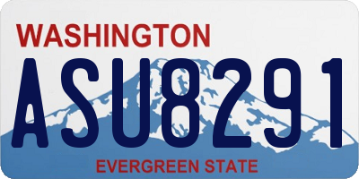 WA license plate ASU8291