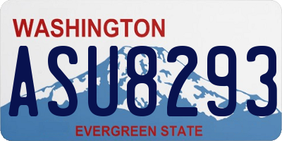 WA license plate ASU8293