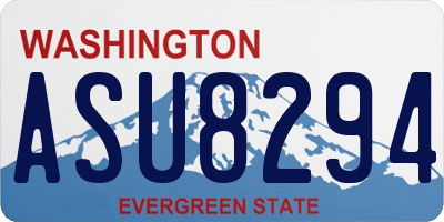 WA license plate ASU8294