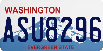 WA license plate ASU8296