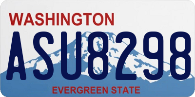 WA license plate ASU8298