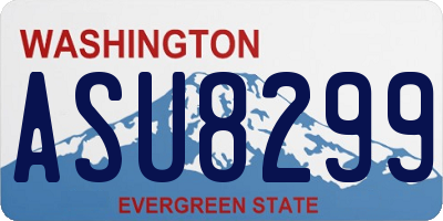 WA license plate ASU8299