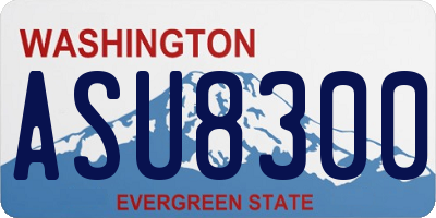WA license plate ASU8300