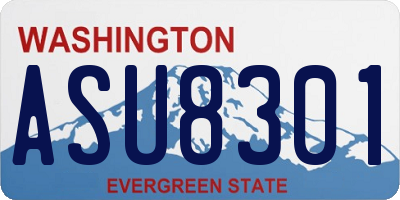 WA license plate ASU8301