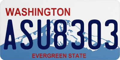 WA license plate ASU8303