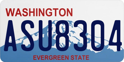 WA license plate ASU8304