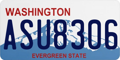WA license plate ASU8306