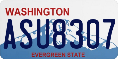 WA license plate ASU8307